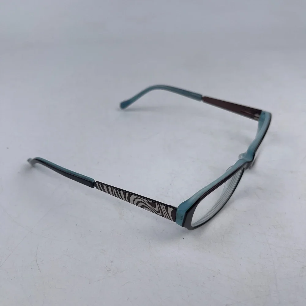 Lucky Brand Jade‎ Eyeglasses Frame Brown Blue Plastic Full Rim Oval 46-16-125mm